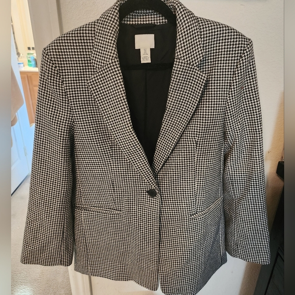 Women's H&M Houndstooth Blazer Size S - Picture 1 of 5